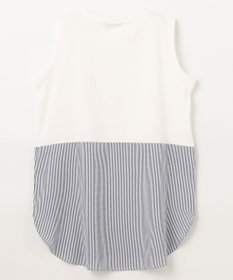 ANY レイヤード布帛ドッキングタンクトップ