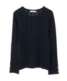 earth music&ecology パール＆ビジュースリーブプルオーバー