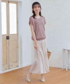 Tiaclasse L 【洗える】ビジュー付きフレンチニット