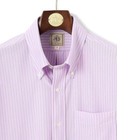 J.PRESS MEN 酷暑の清潔感もこれ一枚で【吸水速乾 / 抗菌防臭 / 防シワ】【J.PRESS OXFORD JERSEY】カノコインレイストライプ 半袖シャツ / B.D.