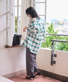 WEGO 【2025年秋冬新作/SMLサイズ展開/ユニセックス着用ITEM】オンブレチェックネルシャツ（LS）