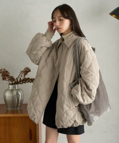 earth music&ecology ダブルステッチキルティングコート