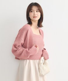 earth music&ecology ＳＥＴ２点スパンコールニットボレロ×タンク