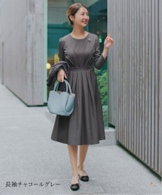 Tiaclasse 【おのののかさん着用】半袖&長袖選べる袖丈・タックフレアワンピース