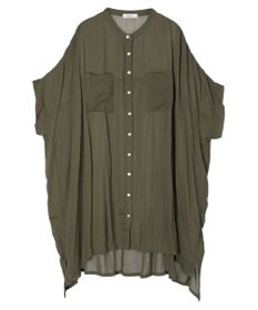 earth music&ecology レーヨンポケットシャツチュニック