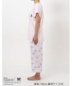 WACOAL ワコール_リラックス＆スリープ パジャマ 3分袖 半袖 8分丈 綿100%(本体) PEANUTS スヌーピー レディース FDT158 /ワコール