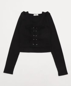 WEGO レイヤード風レースアップトップス