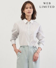 J.PRESS LADIES 【WEB限定カラーあり・2way】エステネージュ TYPEWRITER STRIPE シャツ