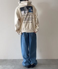 WEGO BENDAVISブリッジグラフィックプルパーカー