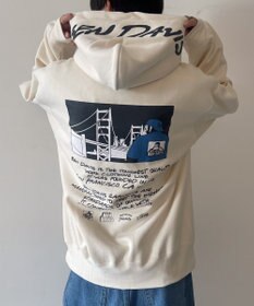 WEGO BENDAVISブリッジグラフィックプルパーカー