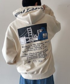 WEGO BENDAVISブリッジグラフィックプルパーカー