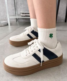 WEGO 刺繍アンクルパイルソックス