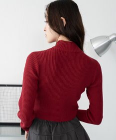 WEGO 【2025年秋冬新作】リブハイネックショートニット