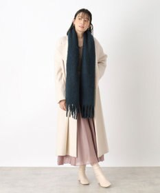 MOONBAT 【WEB限定】FURLA ウール混シャギー無地マフラー/幅40cm