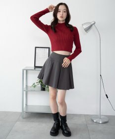 WEGO 【2025年秋冬新作】リブハイネックショートニット