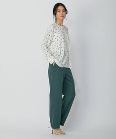 ICB 【UVケア・速乾】Back Satin Amunzen クルーネックブラウス