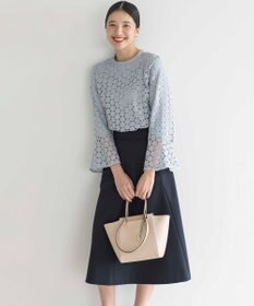 組曲 【WEB限定】フラワーレース 袖フレアトップス