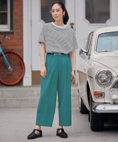 ANY 【洗濯機可能/ウエストゴム】美脚２タック ワイドパンツ