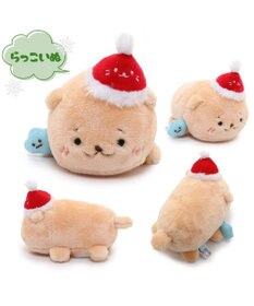 Mother garden しろたん サンタ帽子 手のりマスコット 《らっこいぬ》単品