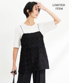 ICB 【WEB限定】 ハンドトゥースジャガード キャミブラウス