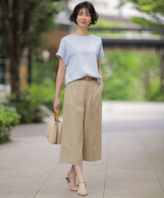 J.PRESS LADIES L 【2WAY】コットンスムース フレンチスリーブ カットソー