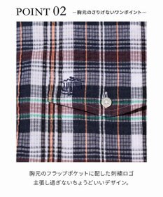 J.PRESS MEN ひんやりで品あり【吸水速乾 / 接触冷感 / 高通気性】Aero Weave クールマックス サッカー 長袖シャツ / B.D.