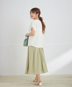 Tiaclasse L 【セットアップ対応・洗える】シアーチェックフレアスカート