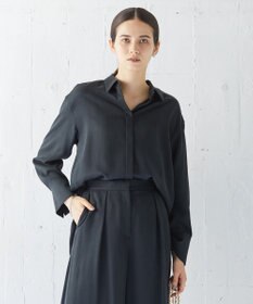 ICB 【洗える】 フィブリルツイル ロングシャツ