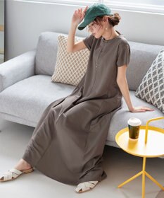 Tiaclasse 【接触冷感・洗える】イージーカットソーロングワンピース