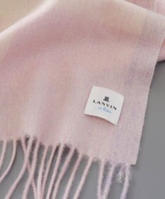 AURORA LANVIN en Bleu ランバン オン ブルー  ウール　チェック柄マフラー