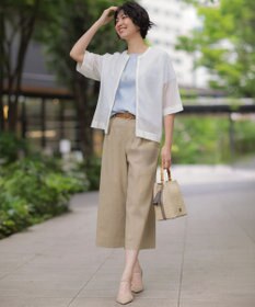 J.PRESS LADIES L 【2WAY】コットンスムース フレンチスリーブ カットソー