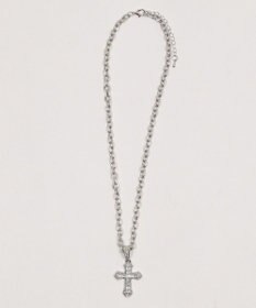 WEGO Lクロスビジューネックレス