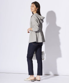 J.PRESS LADIES L 【洗える】80/1スパンタイプライター フーデッド アウター