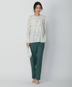 ICB 【UVケア・速乾】Back Satin Amunzen クルーネックブラウス