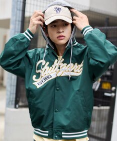 WEGO 【ユニセックス着用ITEM】2WAYフードワッペンスタジャン