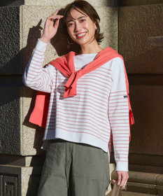 23区 Armor-lux パネルボーダー クロップド カットソー ピンク系