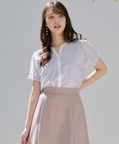 ANY SIS S 【洗える】シルケットストライプスキッパー カットソー