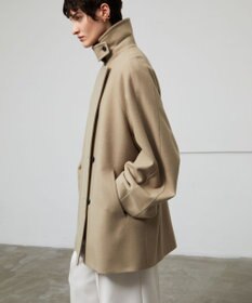 BEIGE， GABELLE / ミドル丈スタンドカラーウールコート