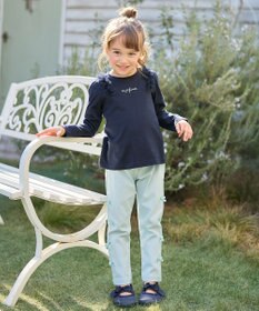 ANY KIDS チュールフリル 長袖Tシャツ