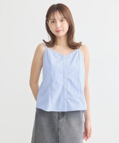 earth music&ecology Ｓｅｔ２点　ドロストショートシャツ＋キャミブラウス