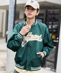 WEGO 【ユニセックス着用ITEM】2WAYフードワッペンスタジャン