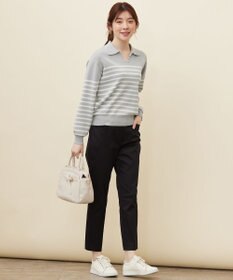 ANY SIS 【洗える】スキッパーポロ襟プルオーバー ニット