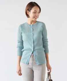 UNFILO シアーリブ ニットカーディガン