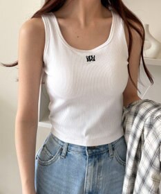 WEGO 【カップ付きインナー】グラフィックカップ付きリブタンク