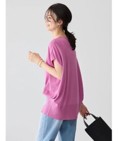 AMERICAN HOLIC 前振りニットフレンチスリーブプルオーバー