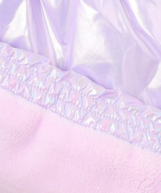 ANY KIDS パール調×フリースボア中綿コート