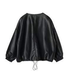 Green Parks ・ＥＬＥＮＣＡＲＥ　ＤＵＥ　合皮ノーカラーブルゾン