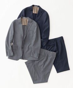 GOTAIRIKU ロングセラー【洗える/折り目加工/シワになりにくい/ウエストアジャスター】ウォッシャブル サマーウール100％パンツ_定番色(ノータック)25年モデル