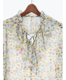 Te chichi フラワープリントフリルブラウス