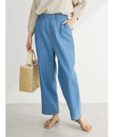 Green Parks インド綿 デニムストレートパンツ